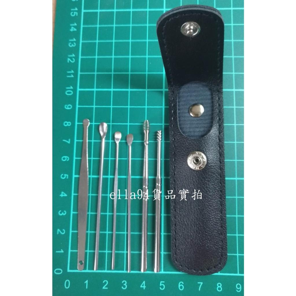 志志賣場-挖耳棒 掏耳棒 螺旋掏耳棒 挖耳六件附皮套 (不挑色隨機)-細節圖2