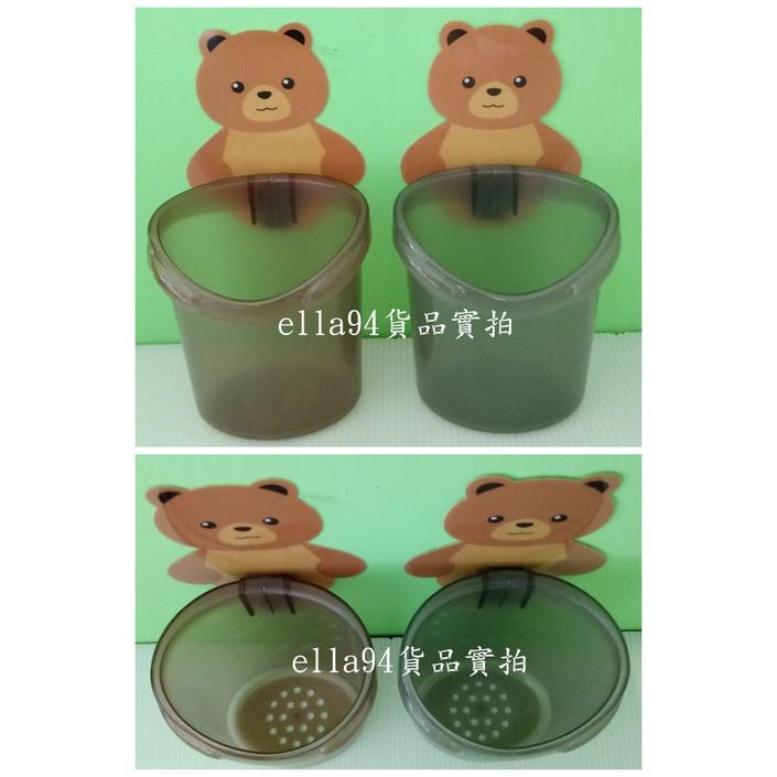志志賣場-小熊瀝水置物筒 無痕貼  牙刷架 牙膏置物架  (不挑色隨機出貨)-細節圖2