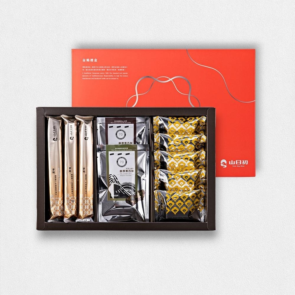 醇品禮A-原味蛋捲6入+醇厚黑巧酥2入+土鳳梨酥5入(附提袋)-細節圖2