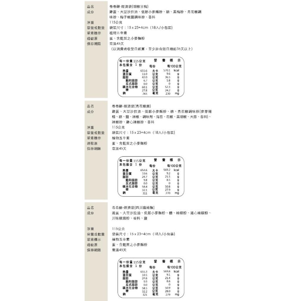 卷卷酥-經濟袋 一口蛋捲(台式鹹蛋黃)-細節圖6