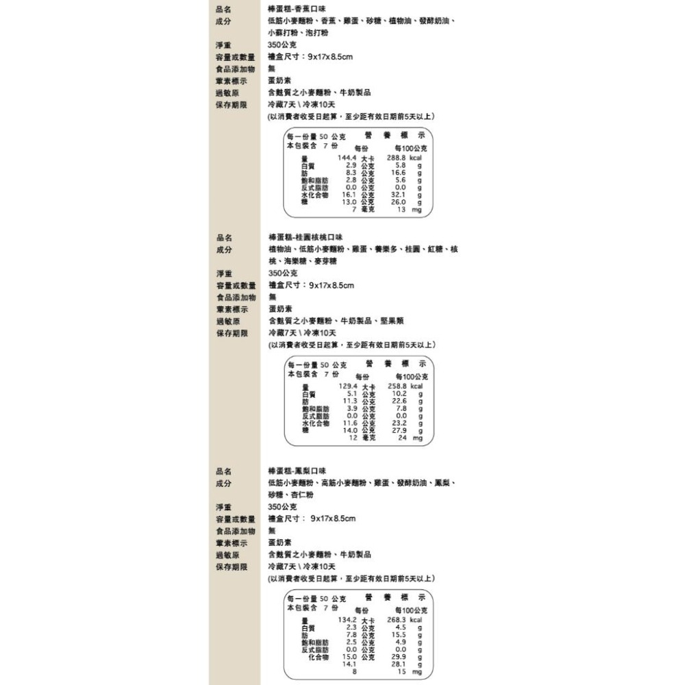 棒蛋糕-桂圓核桃口味(禮盒裝/附提袋/低溫配送)-細節圖5