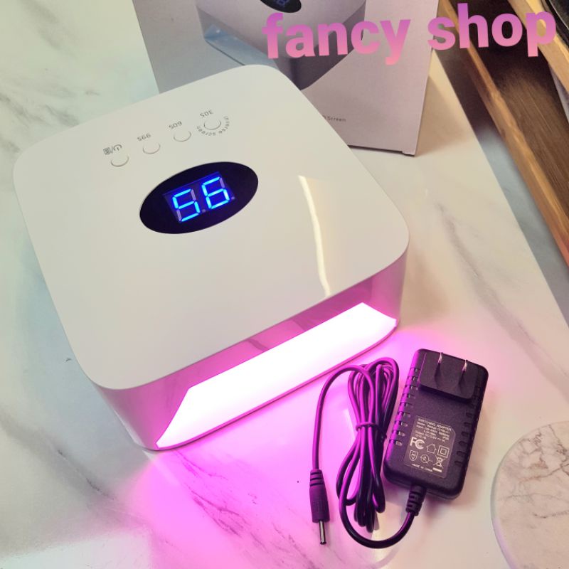 現貨 S50 蓄電美甲燈 充電式 無線凝膠燈 紅光美甲燈 不黑手 雙USB接口 蓄電+供電 混波燈 光療機-細節圖2