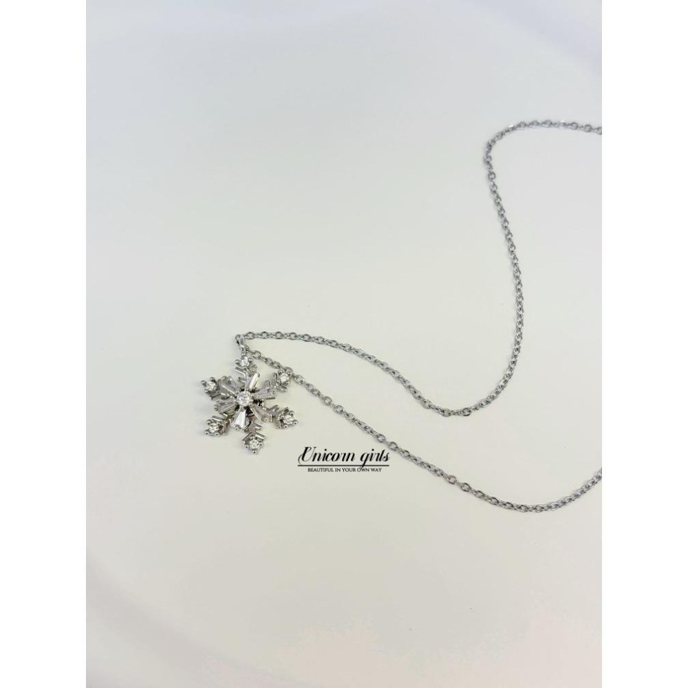 Unicorn girls可旋轉雪花項鍊-細節圖2