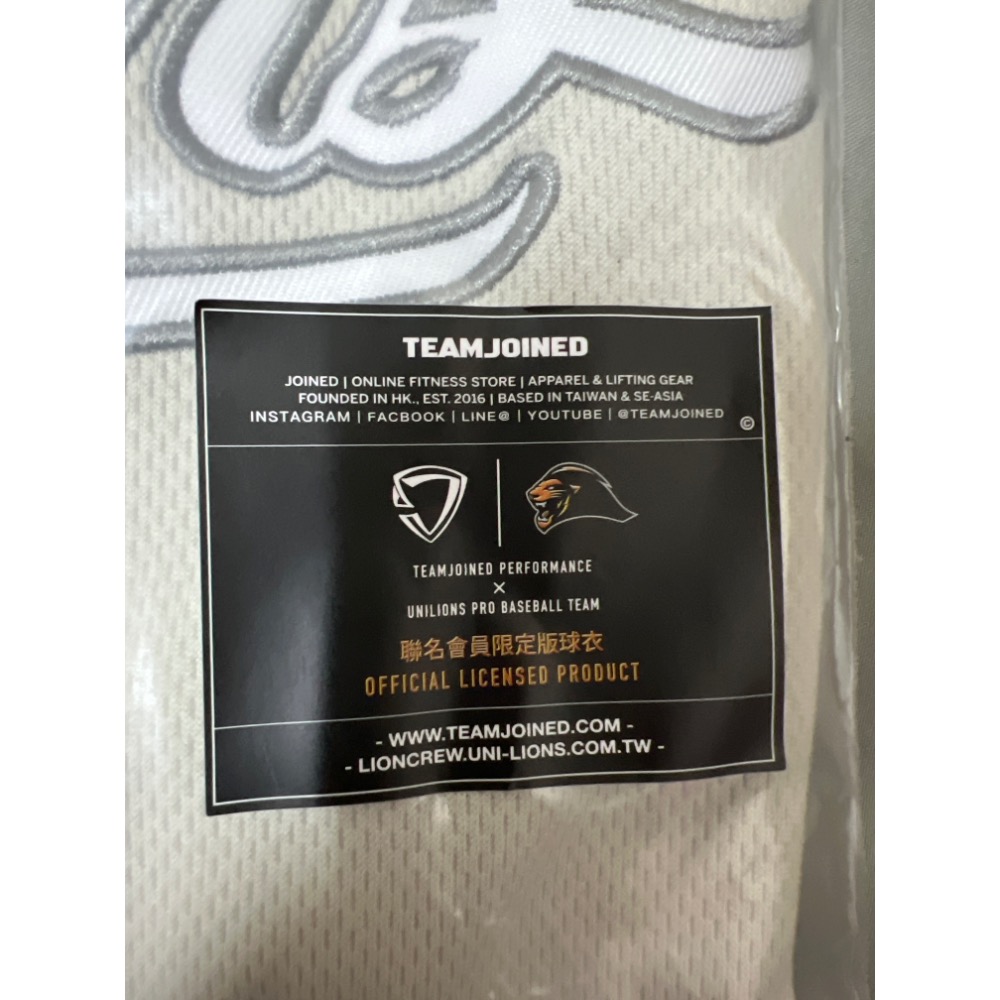 ［全新含吊牌]中華職棒 統一獅 會員聯名 球衣 XL號-細節圖3