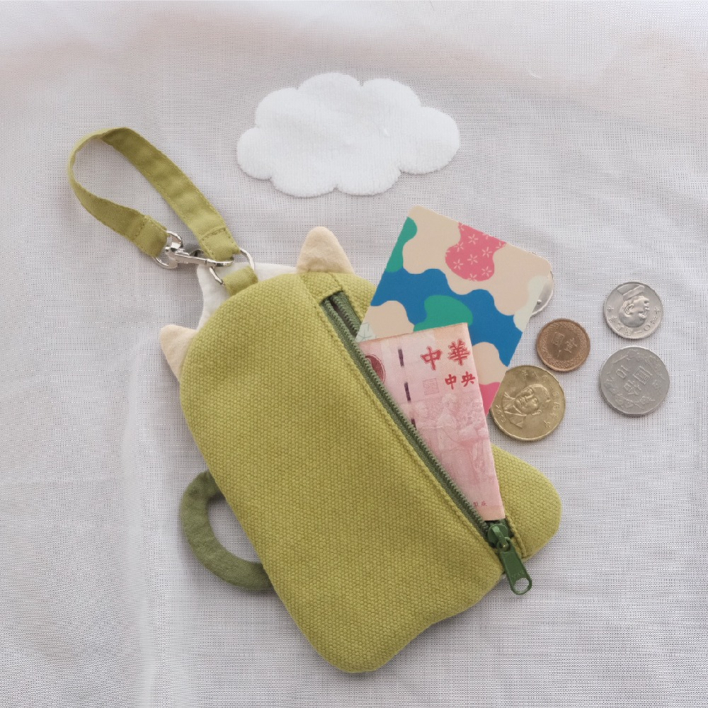 喵倆森X樣樣好物 奶泡貓造型零錢包-細節圖5