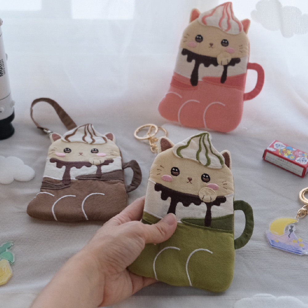 喵倆森X樣樣好物 奶泡貓造型零錢包-細節圖7