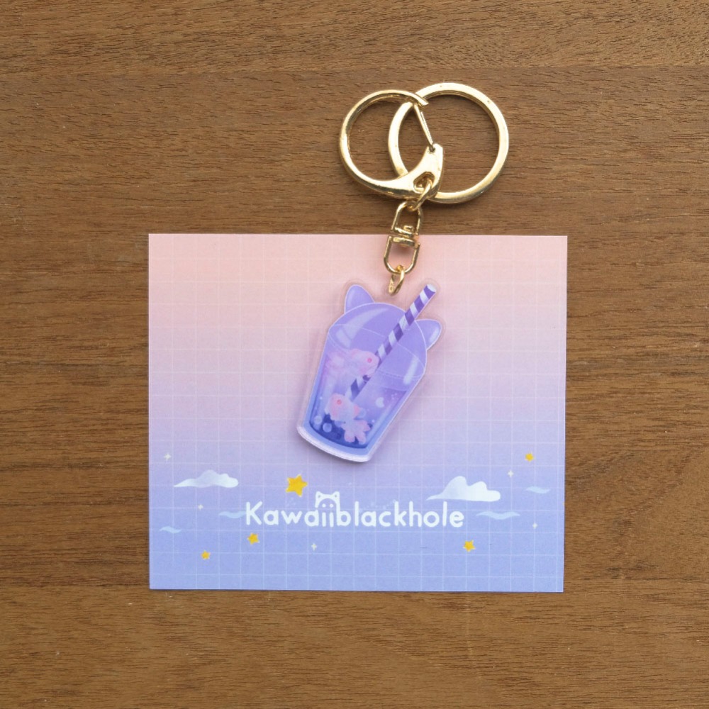 喵星繽紛插畫壓克力鑰匙圈-規格圖7
