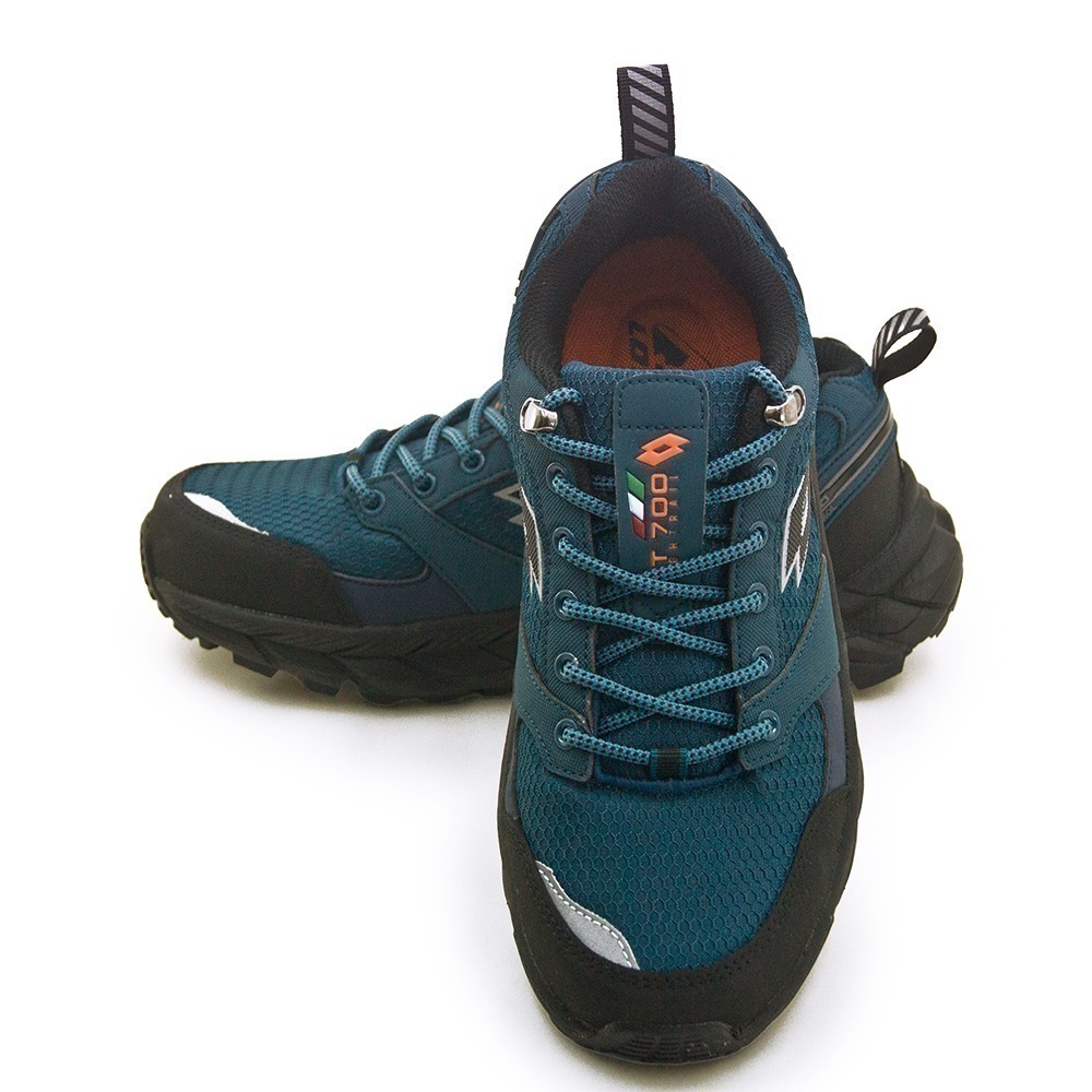 【利嘉夢】LOTTO4E寬楦專業郊山戶外防潑水越野跑鞋 CT700系列 藍黑 5746 男-細節圖3