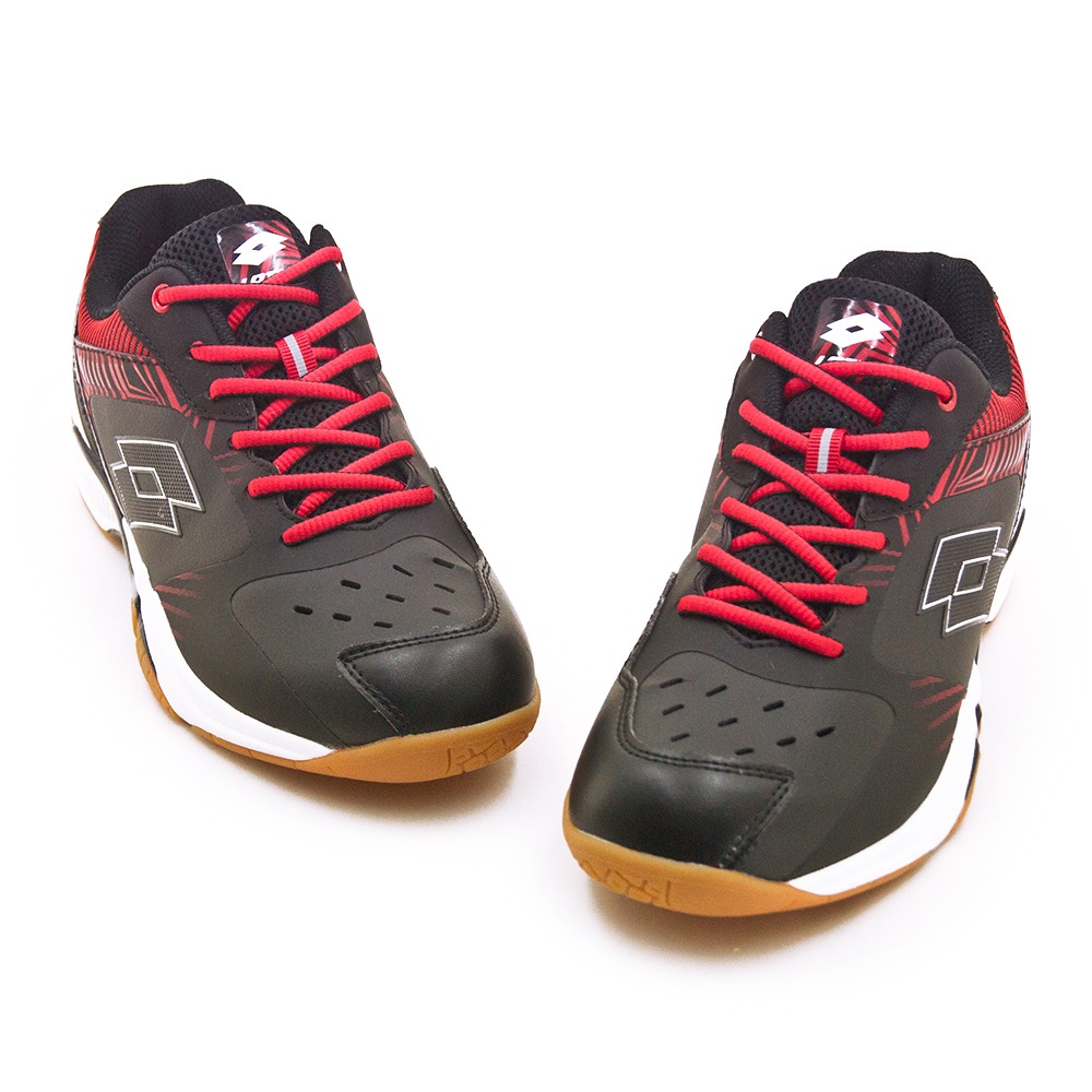 【利嘉夢】LOTTO 專業輕量高彈力羽球鞋 APOLLO IV 阿波羅系列 黑紅 5720 男-細節圖2