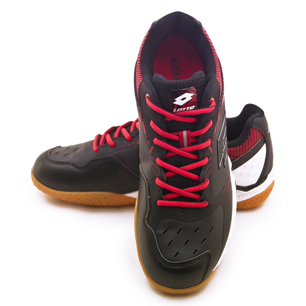 【利嘉夢】LOTTO 專業輕量高彈力羽球鞋 APOLLO IV 阿波羅系列 黑紅 5720 男-細節圖3