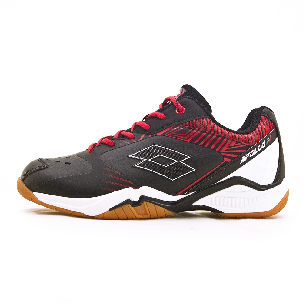【利嘉夢】LOTTO 專業輕量高彈力羽球鞋 APOLLO IV 阿波羅系列 黑紅 5720 男-細節圖4
