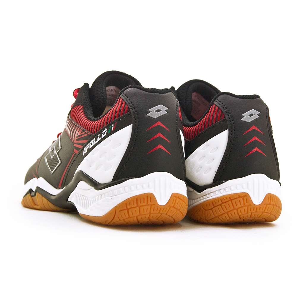 【利嘉夢】LOTTO 專業輕量高彈力羽球鞋 APOLLO IV 阿波羅系列 黑紅 5720 男-細節圖6