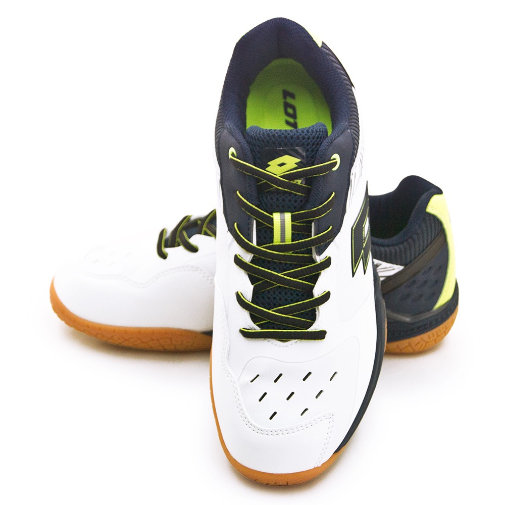 【利嘉夢】LOTTO 專業輕量高彈力羽球鞋 APOLLO IV 阿波羅系列 白藍綠 5726 男-細節圖3