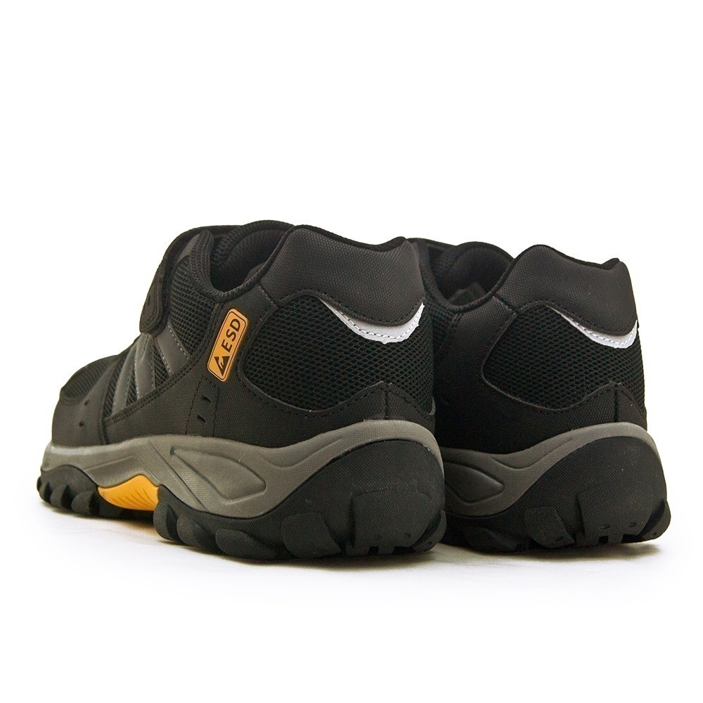 【利嘉夢】GOODYEAR 固特異抗靜電防穿刺塑鋼頭防護認證安全工作鞋 黑曜石系列 黑灰黃 43930 男-細節圖6