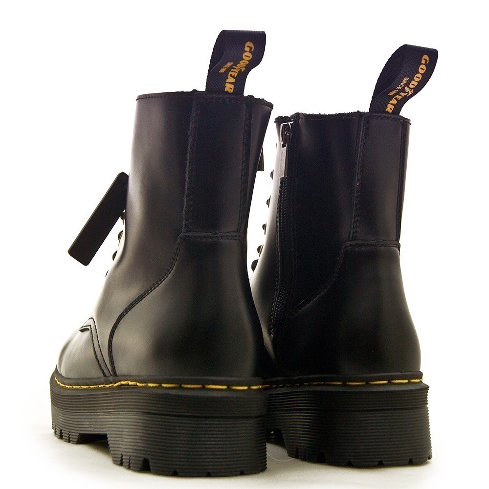 【利嘉夢】GOODYEAR 固特異時尚經典中筒厚底牛皮馬汀鞋 黑 42910 女-細節圖6