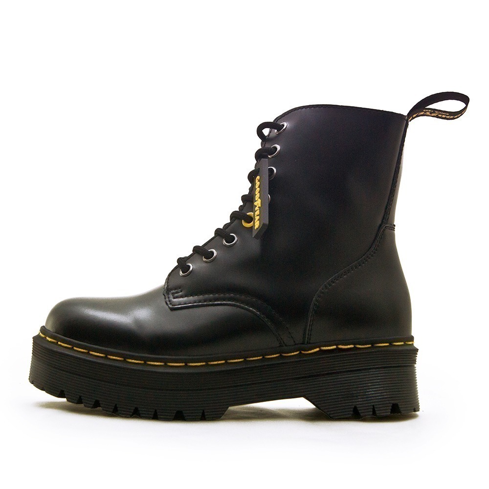 【利嘉夢】GOODYEAR 固特異時尚經典中筒厚底牛皮馬汀鞋 黑 42910 女-細節圖4