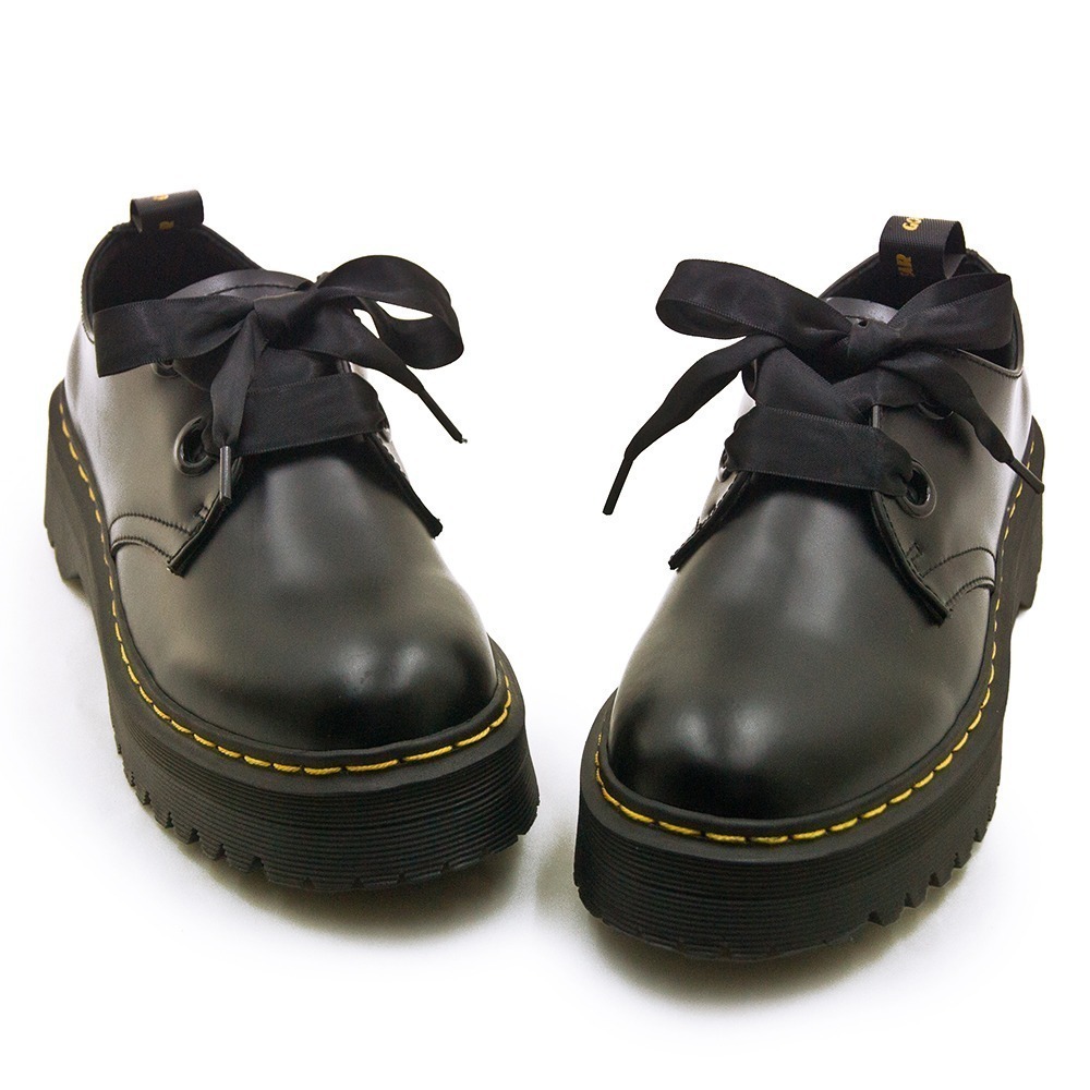 【利嘉夢】GOODYEAR 固特異時尚經典短筒厚底牛皮馬汀鞋 黑 42900 女-細節圖2