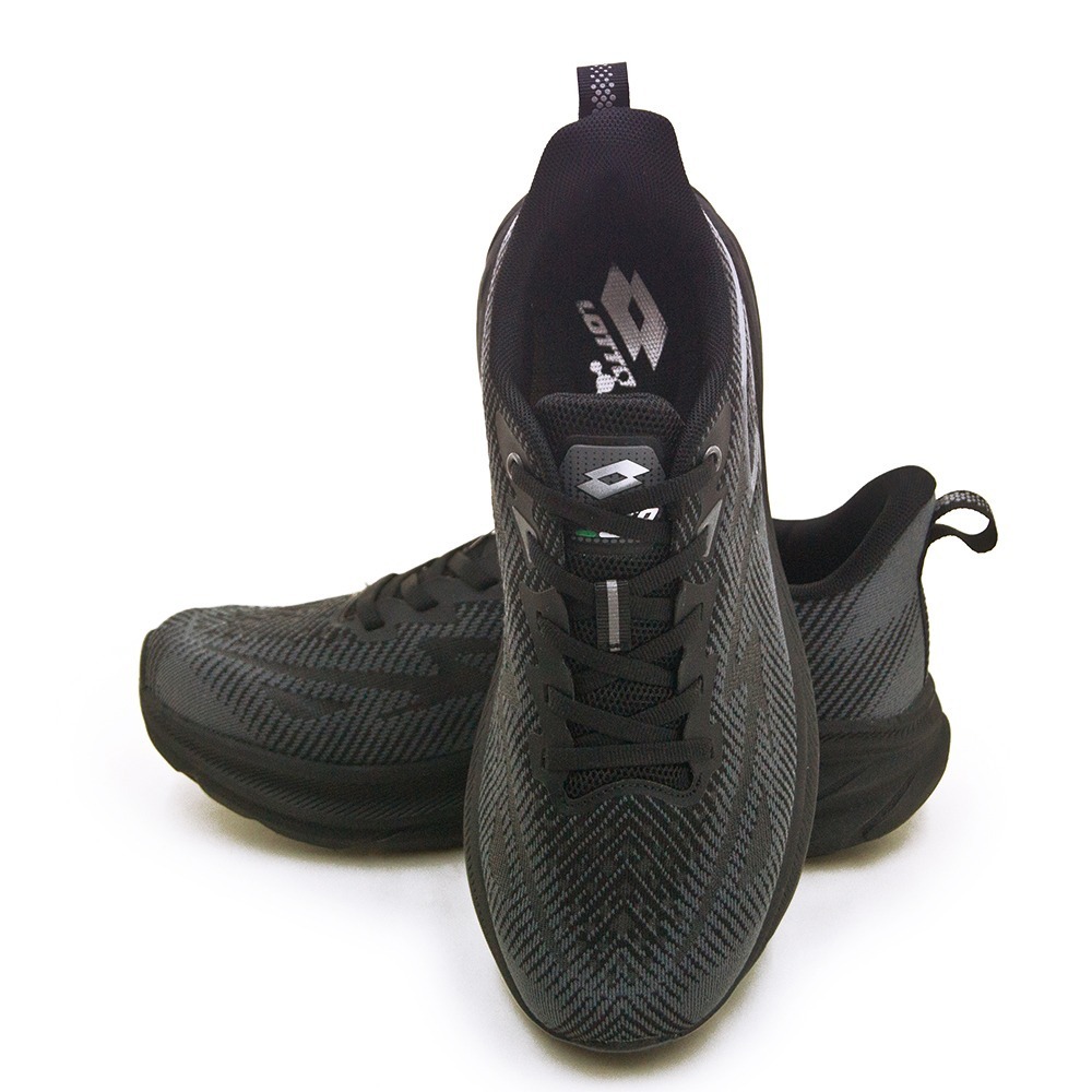 【利嘉夢】LOTTO 專業輕量3E寬楦避震慢跑鞋 超速跑MAX系列 黑灰 5400 男-細節圖3