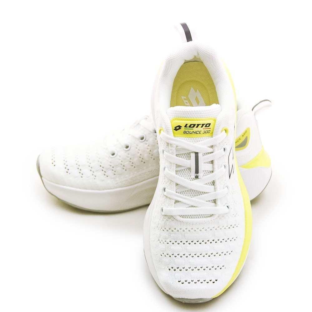 【利嘉夢】LOTTO 專業輕量Q彈避震慢跑鞋 躍彈系列 白萊姆黃 8034 女-細節圖3