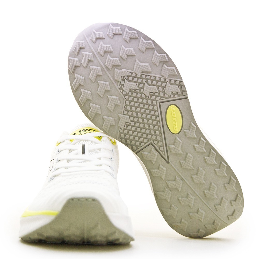 【利嘉夢】LOTTO 專業輕量Q彈避震慢跑鞋 躍彈系列 白萊姆黃 8034 女-細節圖5