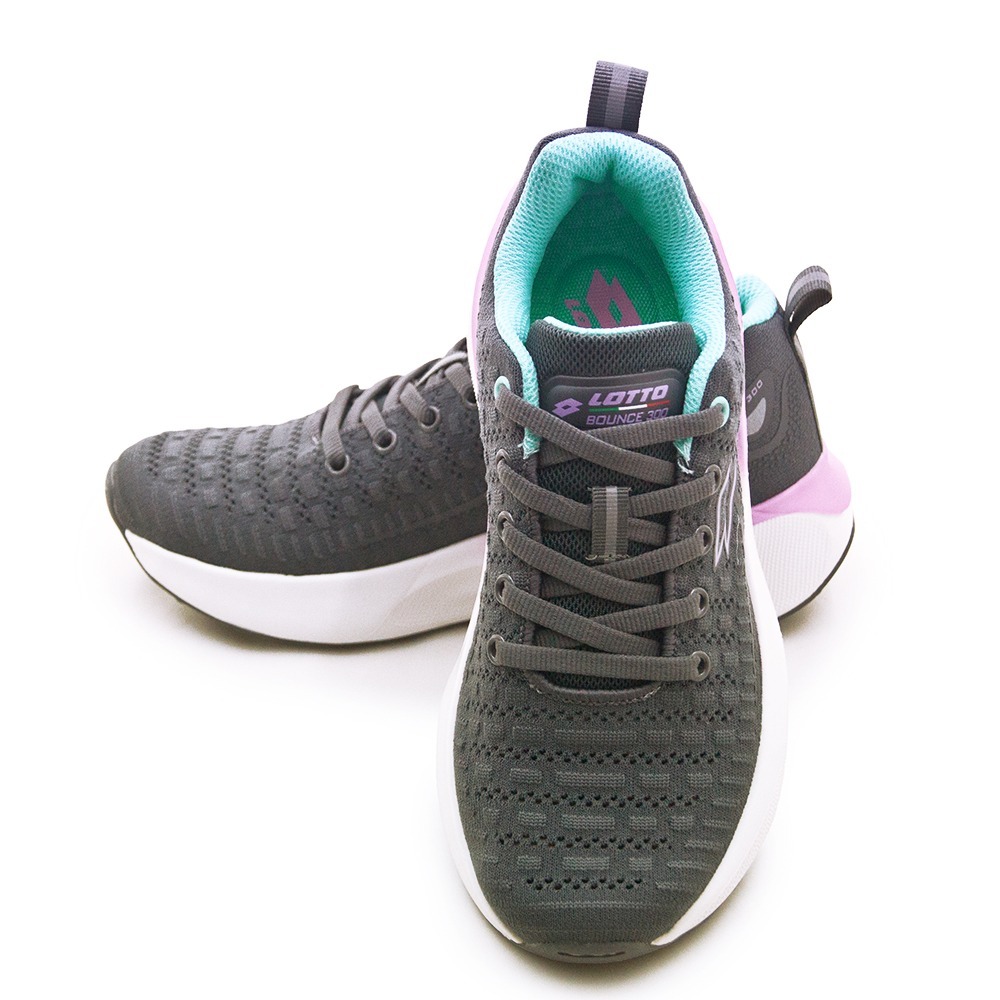 【利嘉夢】LOTTO 專業輕量Q彈避震慢跑鞋 躍彈系列 灰紫藍 8038 女-細節圖3