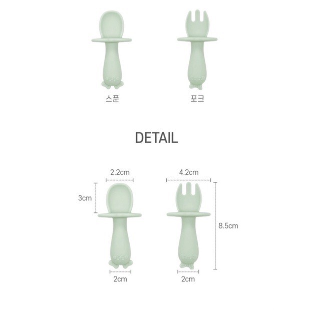 （現貨+預購）正韓Ubmom 矽膠叉子+湯匙組-細節圖8