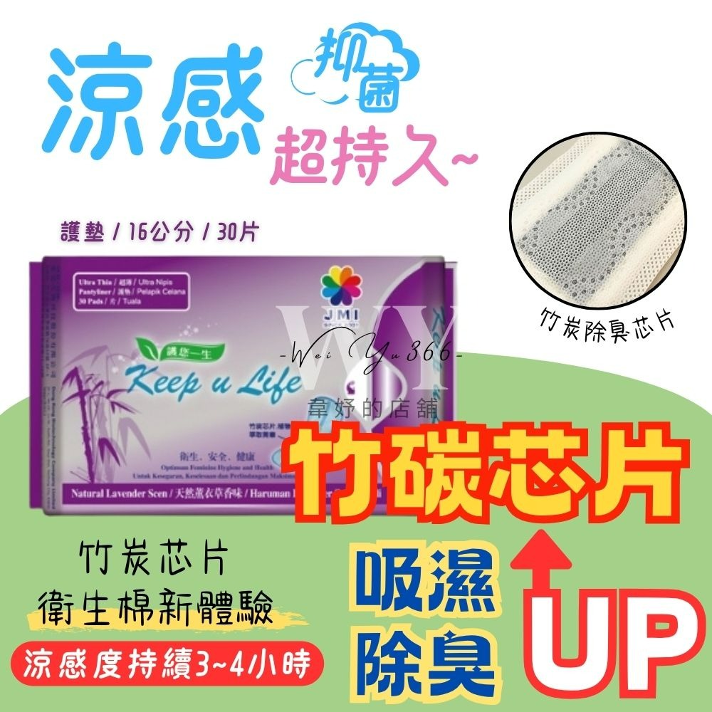 護適康📣護您一生竹炭草本抗菌衛生棉🎍竹炭芯片 涼感衛生棉 草本衛生棉  護您一生竹炭衛生棉 護適康衛生棉-細節圖4