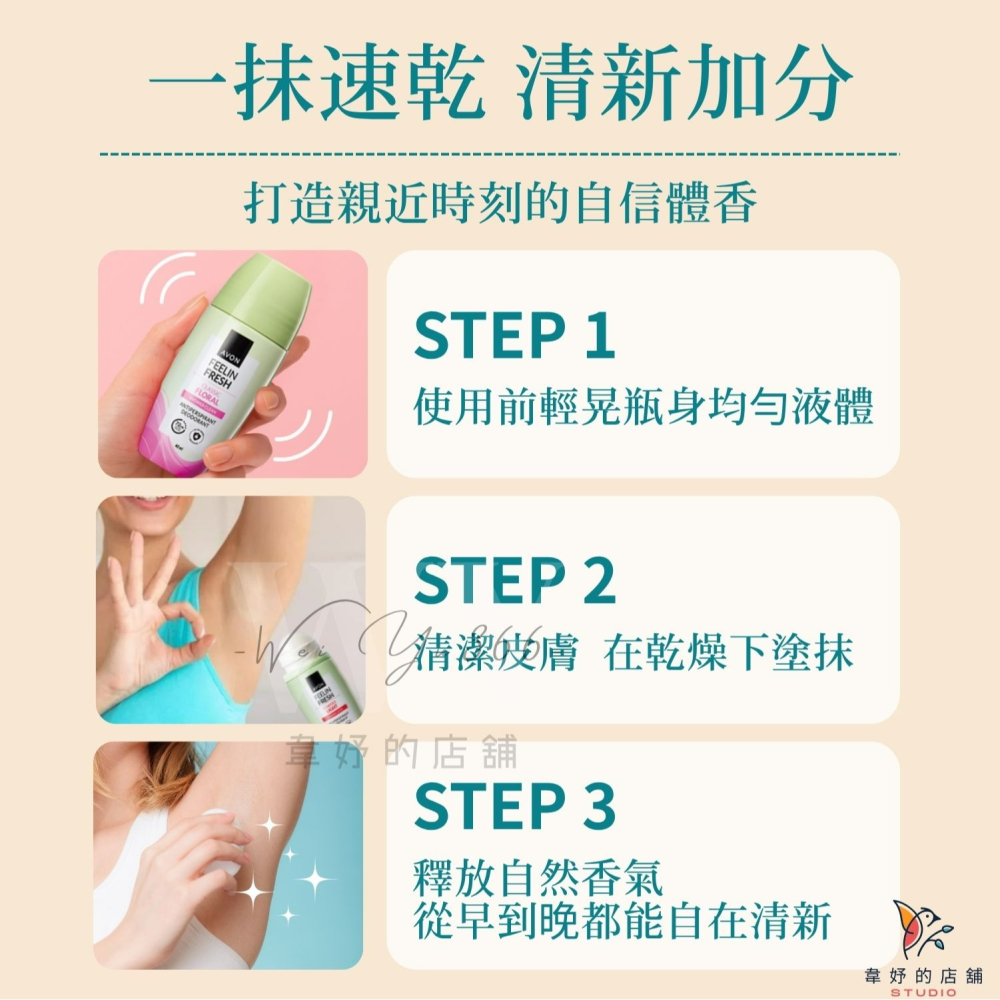 📣《新上市》🌟雅芳制汗體香劑40ML沁涼舒爽/清新爽身/典雅花香/動能舒爽/晶淨勻白/無痕清爽 滾珠體香劑 體香劑-細節圖6