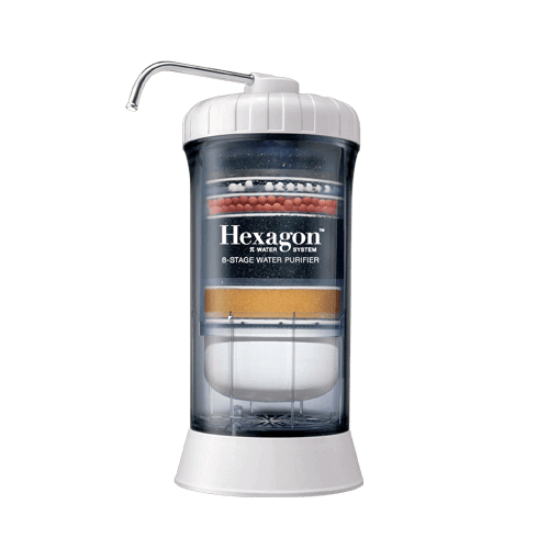 科士威～8π水機 HEXAGON #8層次水機 用於日常飲用、清洗蔬果或各式食材或寵物飲用 能吸收氯、去除異味和顏色-細節圖2