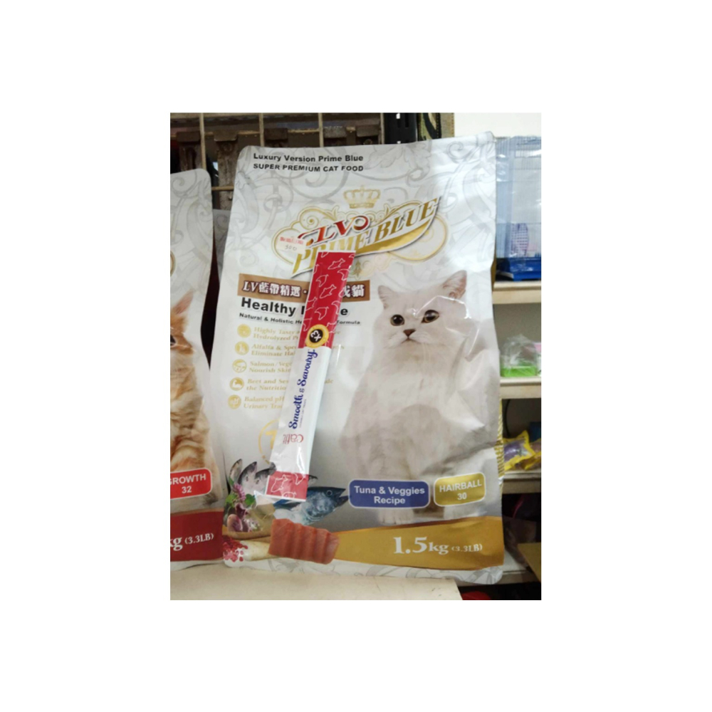 LV藍帶精選 化毛成貓 -挑嘴亮毛 鮪魚蔬果--細節圖3