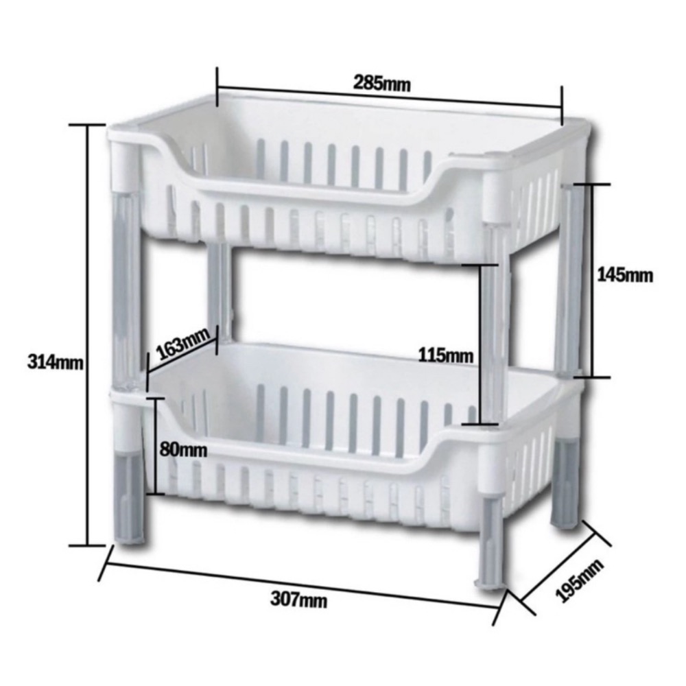 《KEYWAY》🇹🇼台灣製造AE283三角架 AE273  AE272溫哥華兩、三層方型架_廚房浴室收納架置物架 收-規格圖3