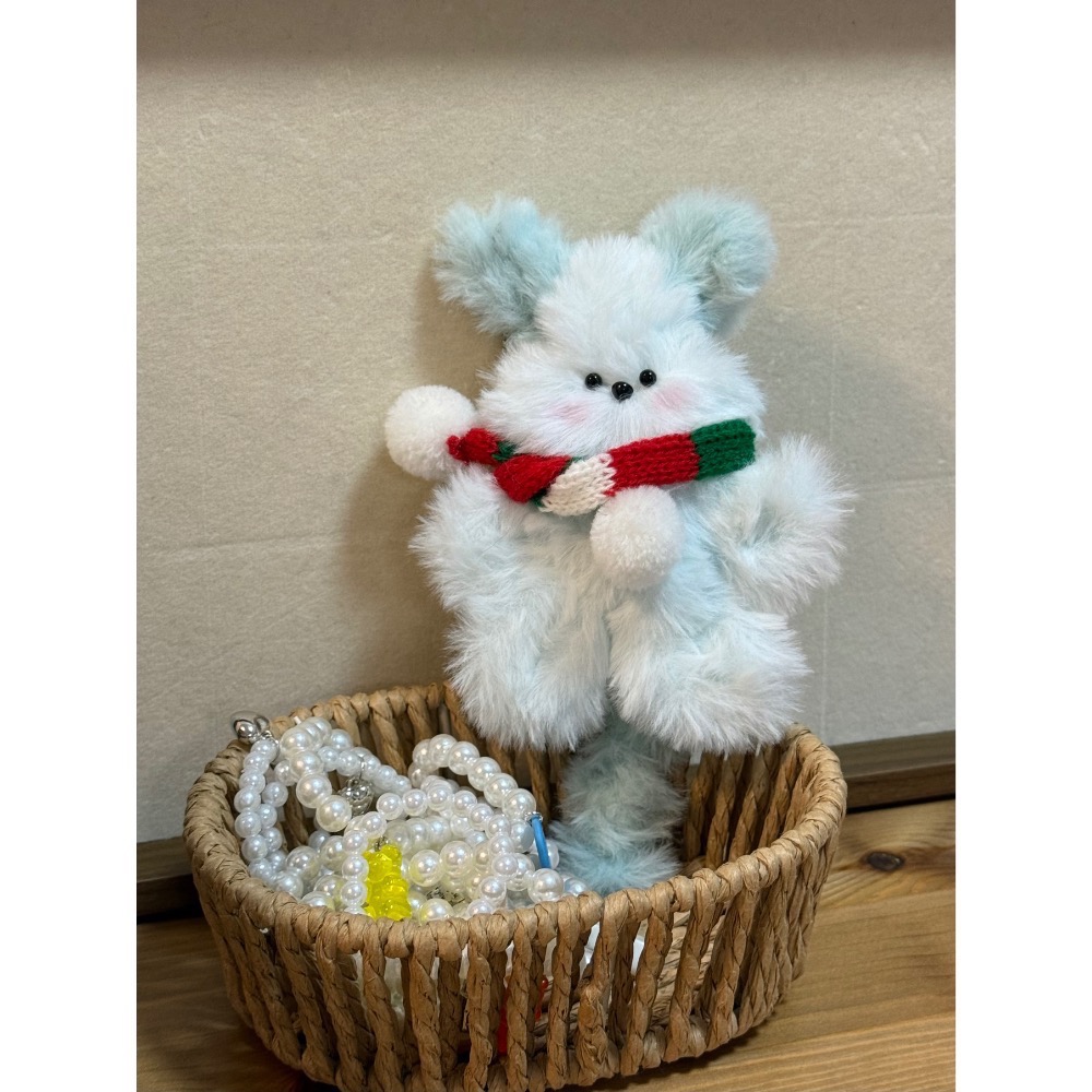 現貨秒出🚚聖誕禮物💝韓國毛料娃娃手作吊飾-細節圖2
