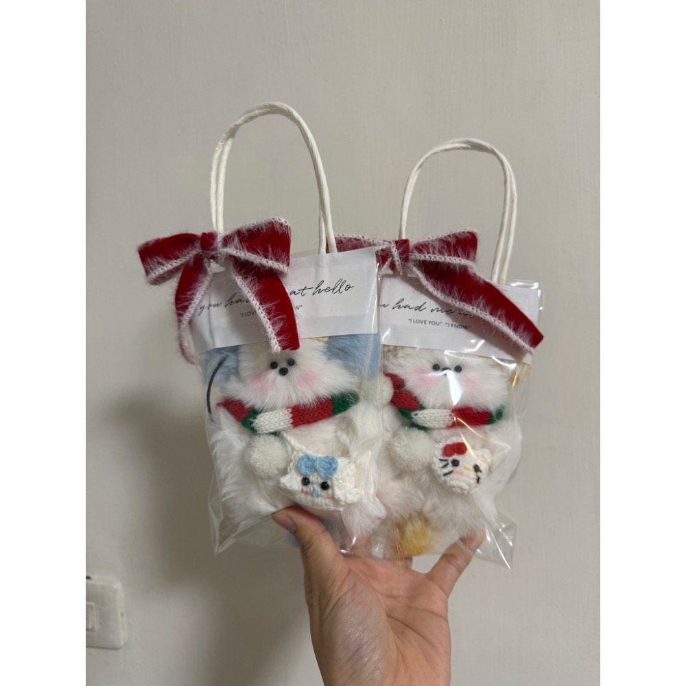 🚚現貨秒出🎄聖誕禮物 韓國毛料手作娃娃吊飾-細節圖2