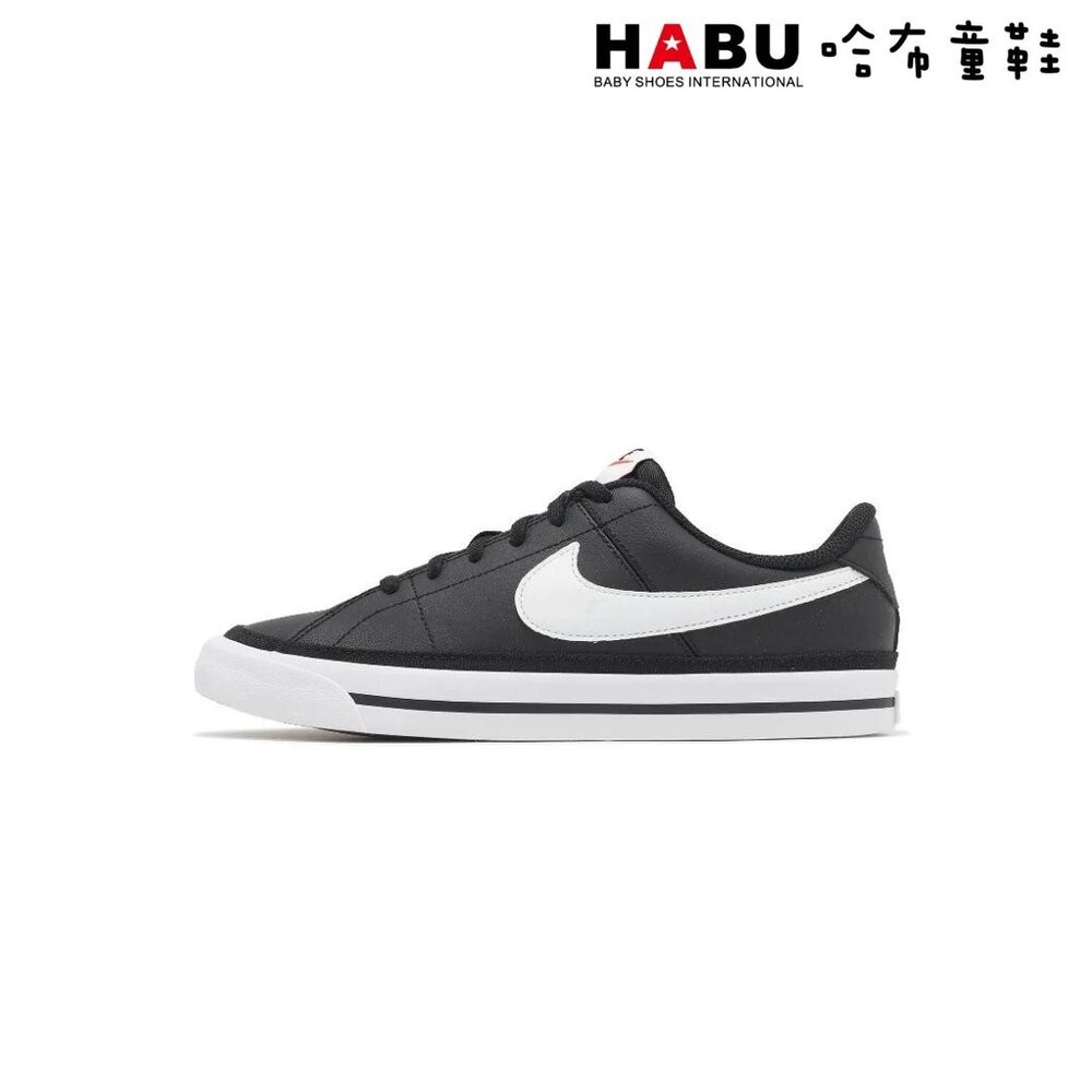 【魔法童鞋】NIKE 耐吉 Court Legacy GS 大童 中鞋 休閒鞋 黑 白 復古 低筒 DA5380-002-細節圖2