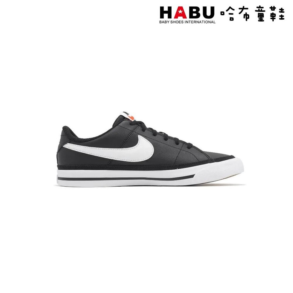 【魔法童鞋】NIKE 耐吉 Court Legacy GS 大童 中鞋 休閒鞋 黑 白 復古 低筒 DA5380-002-細節圖3