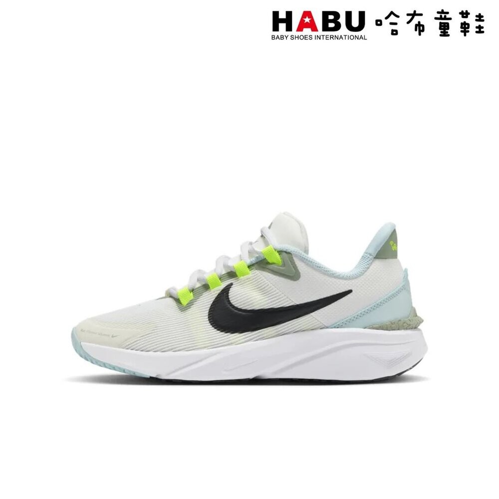 【魔法童鞋】NIKE 耐吉 STAR RUNNER 4 NN (GS) 大童鞋 休閒鞋 跑步鞋 米白 藍 HQ3469--細節圖2