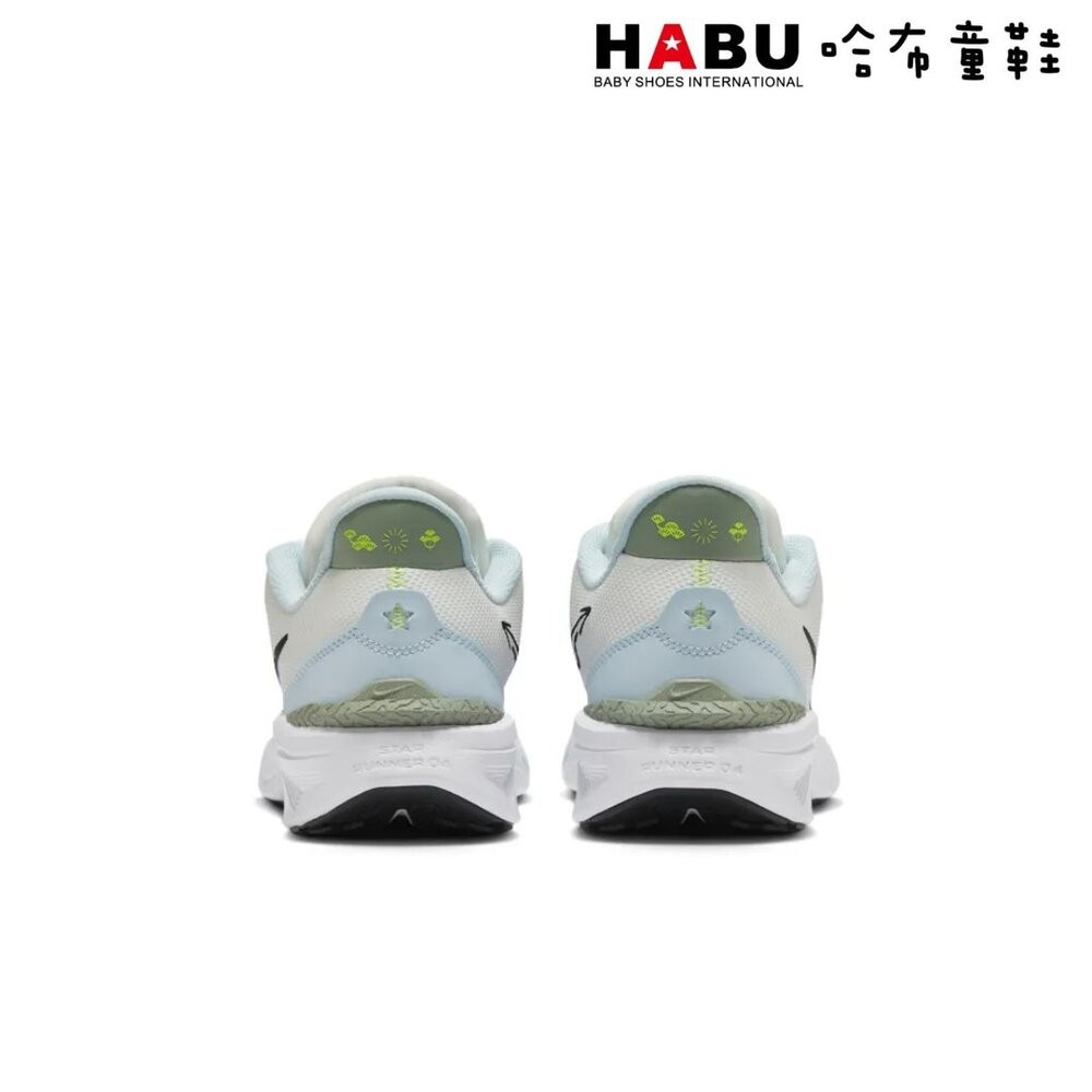 【魔法童鞋】NIKE 耐吉 STAR RUNNER 4 NN (GS) 大童鞋 休閒鞋 跑步鞋 米白 藍 HQ3469--細節圖4