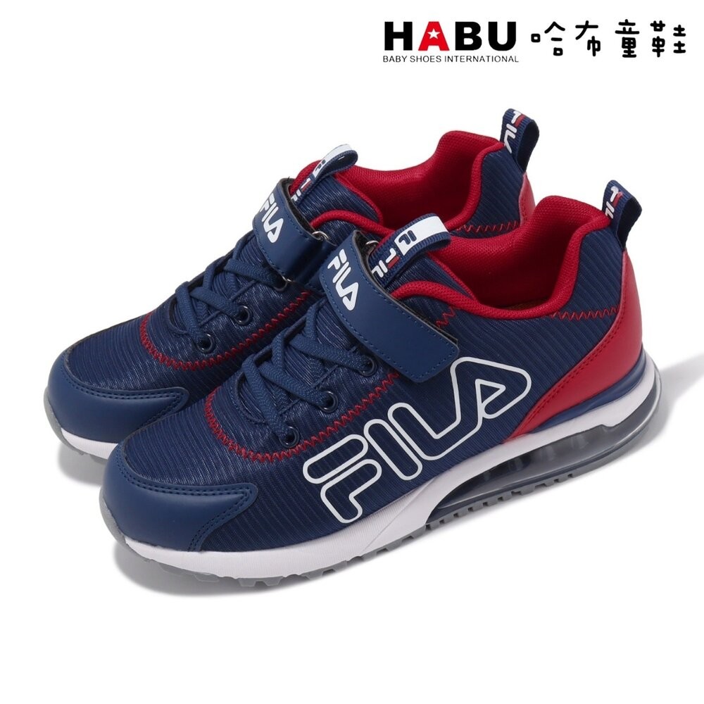 【魔法童鞋】FILA KIDS 斐樂 氣墊 魔鬼氈 運動鞋 休閒鞋 大童 藍 紅 3-J401Y-321 - Magic kids魔法童鞋 ...