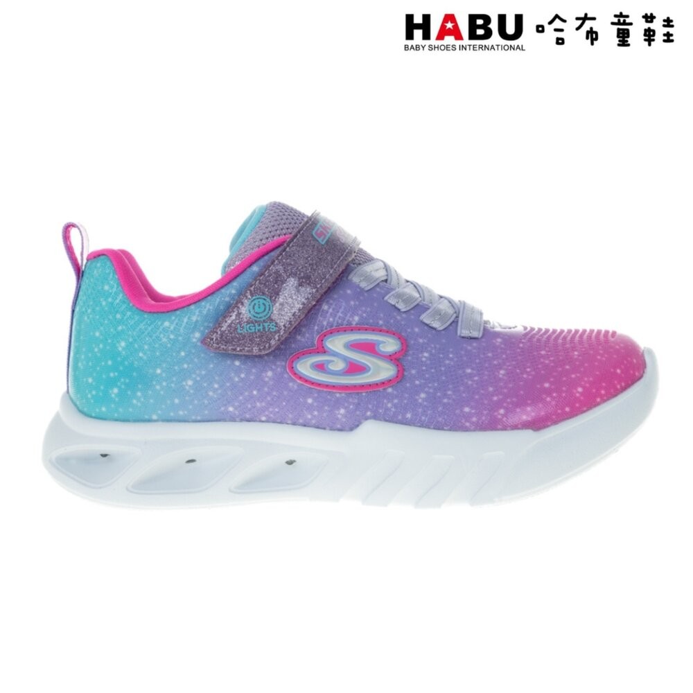 【魔法童鞋】SKECHERS 童鞋 FLICKER FLASH 女童系列 燈鞋 休閒鞋 粉 紫 303703LPKMT-細節圖4