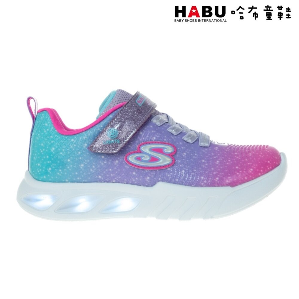 【魔法童鞋】SKECHERS 童鞋 FLICKER FLASH 女童系列 燈鞋 休閒鞋 粉 紫 303703LPKMT-細節圖5