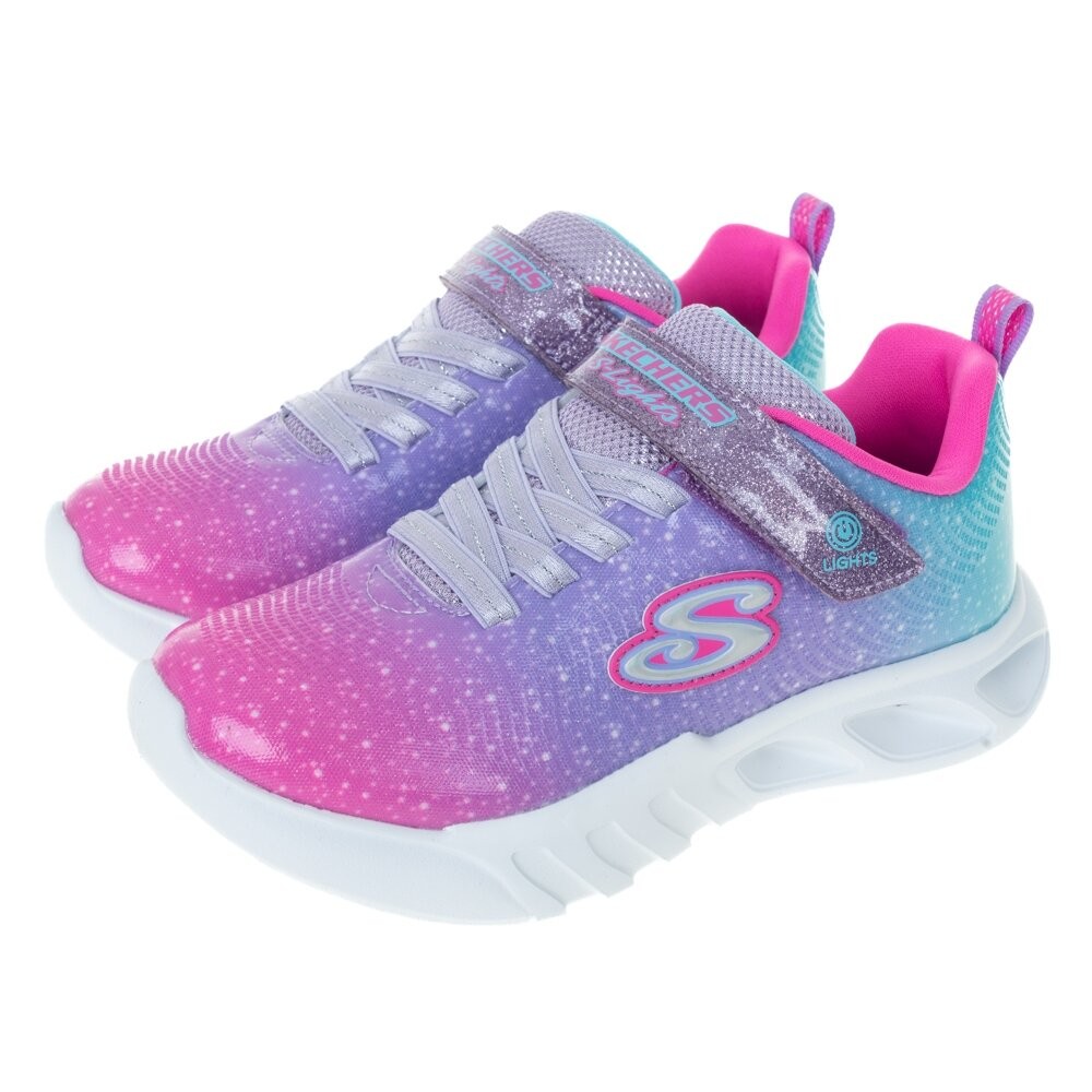 【魔法童鞋】SKECHERS 童鞋 FLICKER FLASH 女童系列 燈鞋 休閒鞋 粉 紫 303703LPKMT-規格圖6