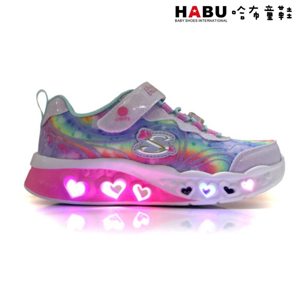 【魔法童鞋】SKECHERS 童鞋 HEART LIGHTS 女童系列 燈鞋 運動鞋 粉 303253LLVAQ-細節圖5