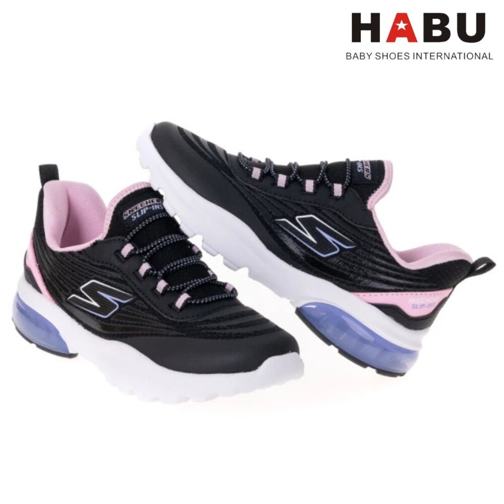 【魔法童鞋】SKECHERS 女童系列 SKECHERS RAZOR AIR 瞬穿舒適科技 303944LBLK-細節圖3