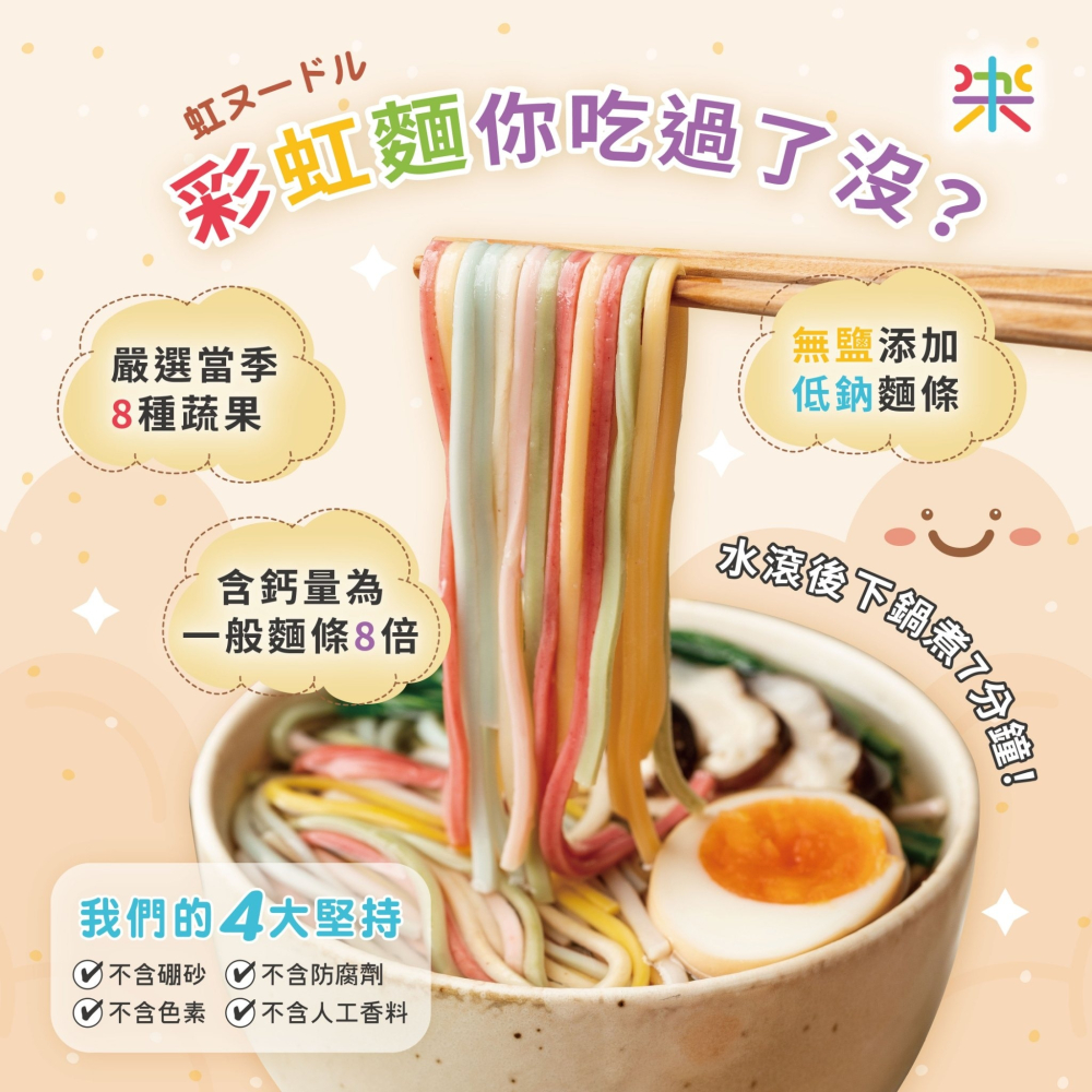 咖樂彩虹麵 480克*3包-細節圖4