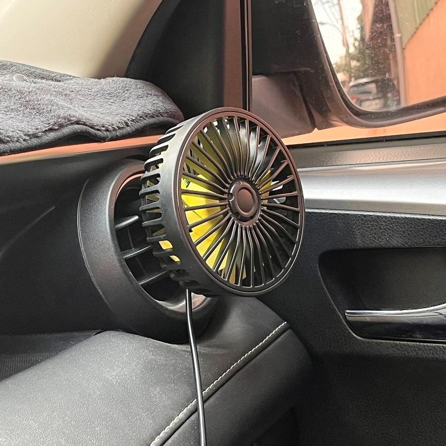 【LiCH】A093 超靜音 汽車冷氣口USB風力裝置 三段調速、七彩LED燈 汽車冷氣口 空氣環循 USB風力裝置-細節圖3