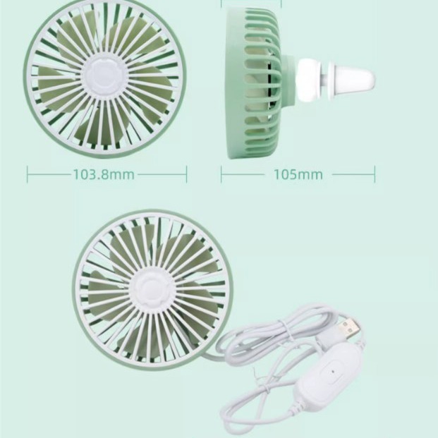 【LiCH】A093 超靜音 汽車冷氣口USB風力裝置 三段調速、七彩LED燈 汽車冷氣口 空氣環循 USB風力裝置-細節圖9