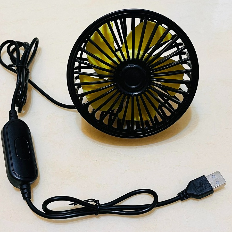 【LiCH】A093 超靜音 汽車冷氣口USB風扇 三段調速、七彩LED燈 汽車冷氣口 空氣環循扇 排風扇 USB風扇-細節圖4