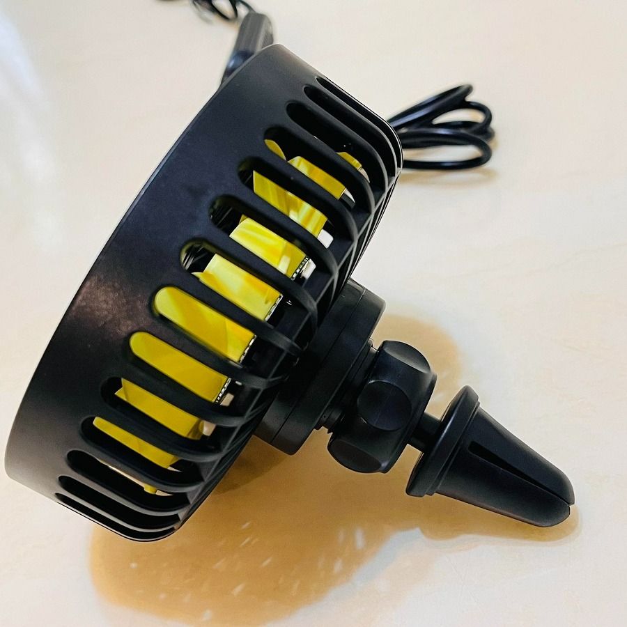 【LiCH】A093 超靜音 汽車冷氣口USB風扇 三段調速、七彩LED燈 汽車冷氣口 空氣環循扇 排風扇 USB風扇-細節圖5