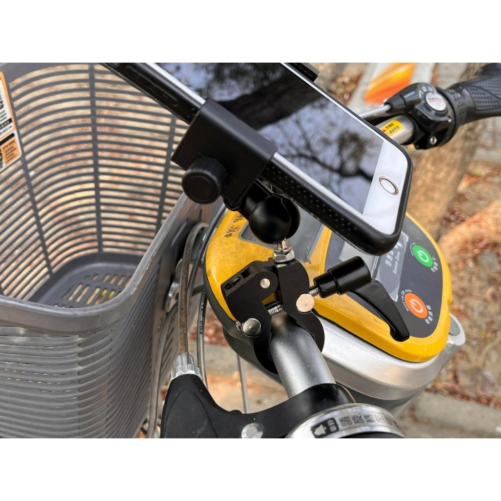 【LiCH】A154 快拆手機導航支架 租用You Bike腳踏車、機車隨夾即用 手機夾螺帽鎖緊穩定可靠 手機導航支架-細節圖3