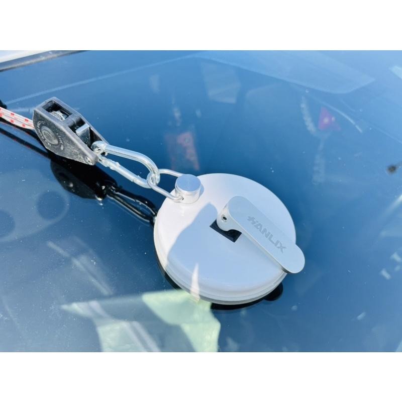 【LiCH】A037 台灣製 HANLIX亨力士 車用360度強力吸盤 獨家送掛勾 車泊天幕 車邊帳 車尾帳 玻璃 鈑金-細節圖3